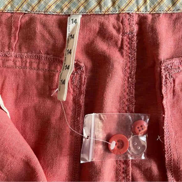 Paper Boy Anthropologie NWOT Coral Peach Wave Walker Straight Skirt Sz 14 - Picture 7 of 7